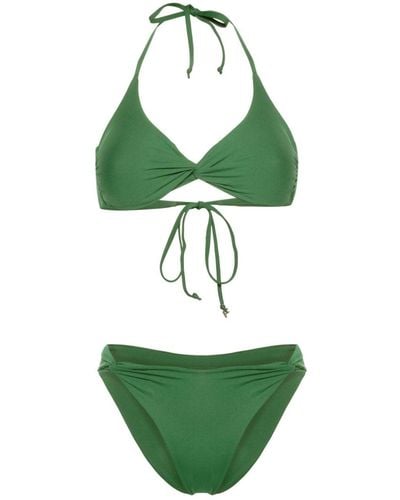 Fisico Bikini à détail torsadé - Vert