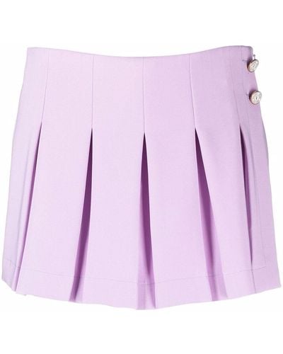 Versace Shorts ajustados con pliegues - Morado