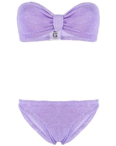 Hunza G Jean Crinkled Bikini - Purple