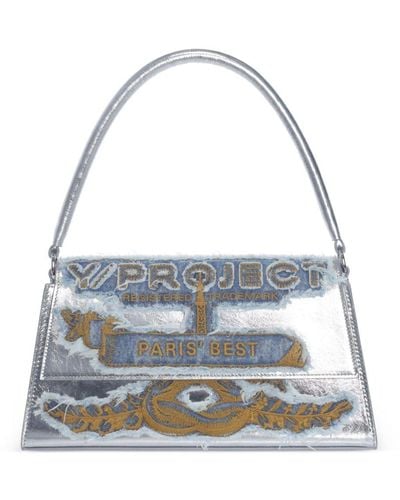 Y. Project Paris' Best Metallic Shoulder Bag - Blue