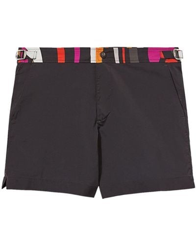 Emilio Pucci Stripe-detailing Swim Shorts - Black