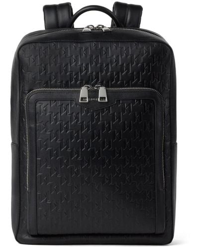 Karl Lagerfeld K/loom Leather Backpack - Black