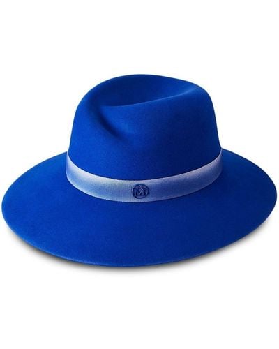 Maison Michel Virginie Wide-brim Hat - Blue