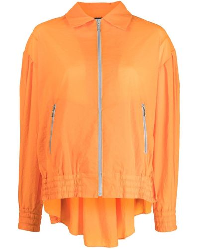 Kolor Asymmetric Hem Long Sleeves Jacket - Orange