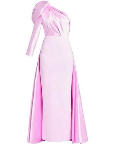Solace London Malia One-shoulder Gown - Pink