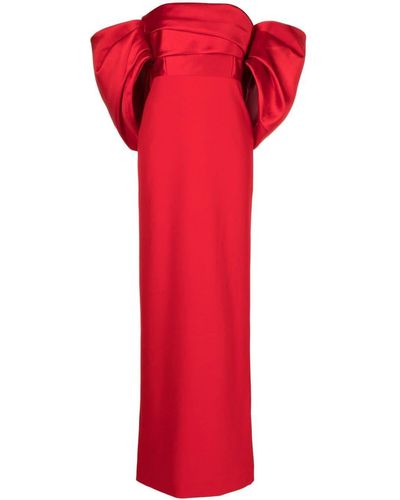 Solace London Off-shoulder Maxi Dress - Red