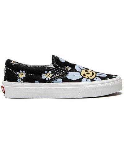 Vans Classic Slip-On-Sneakers mit Blumen - Schwarz
