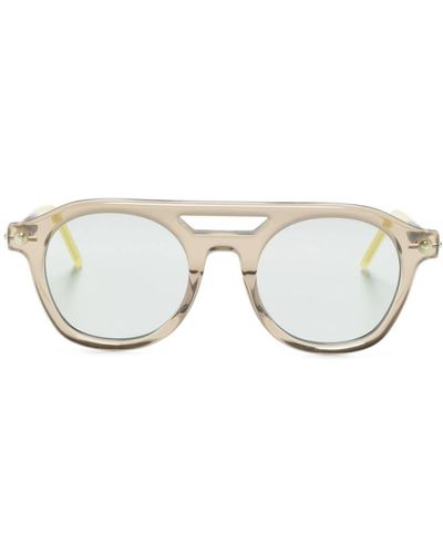Kuboraum P11 Round-frame Sunglasses - Yellow