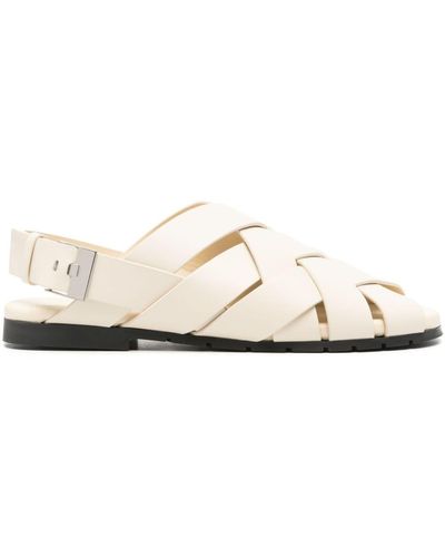 Bottega Veneta Alfie Leather Sandals - White