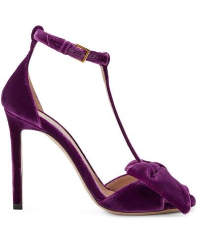 Tom Ford Brigitte 105mm Velvet-finish Sandals - Purple