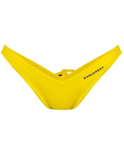 DSquared² Thong-style Bikini Bottom - Yellow