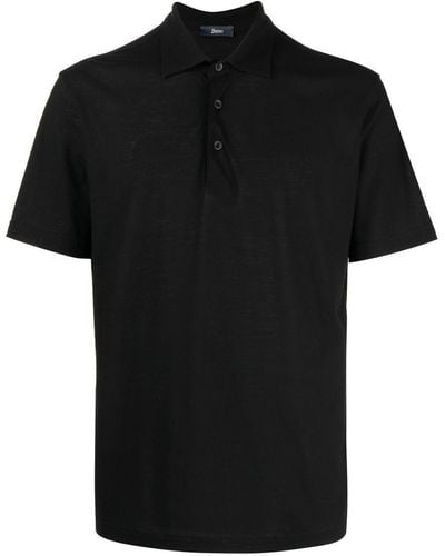 Herno Short-sleeved Polo Shirt - Black