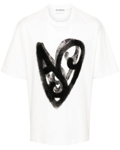 Acne Studios T-Shirt mit Print - Schwarz