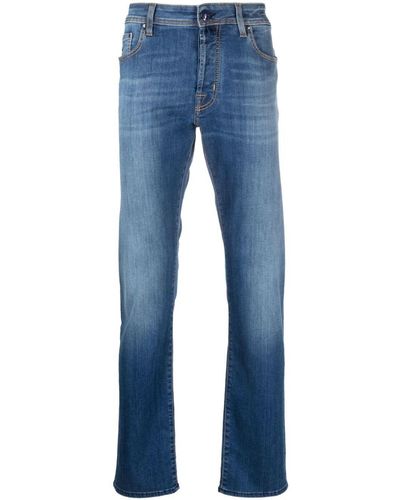 Jacob Cohen Stonewashed Straight Jeans - Blue