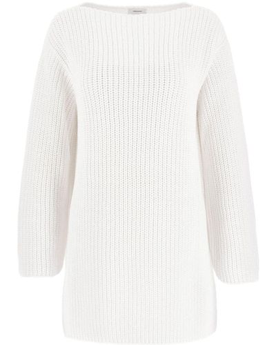 Ferragamo Cotton Knitted Sweater - White