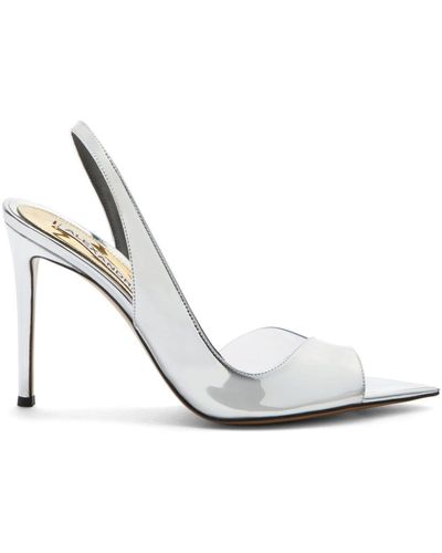 Alexandre Vauthier 105mm Mirrored-finish Stiletto Court Shoes - White