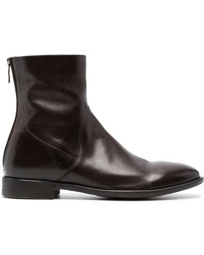 Alberto Fasciani Leather Zipped Boots - Brown