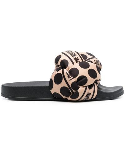 Love Moschino Braided Padded 25mm Sandals - Black