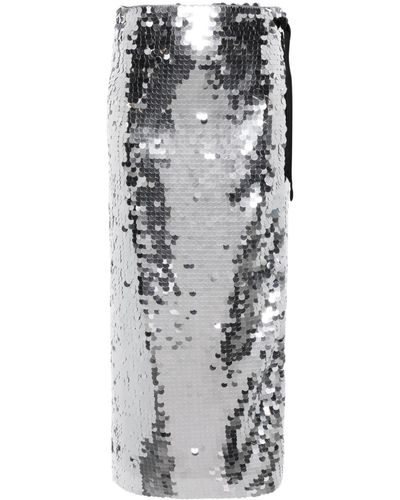 Christian Wijnants Salmar Sequined Wrap Skirt - Grey