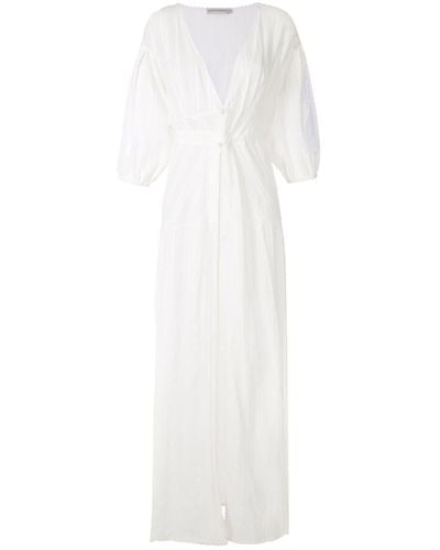 Martha Medeiros Elizabeth Twist Maxi Beach Dress - White