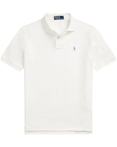 Polo Ralph Lauren Polo Pony-embroidered Cotton Polo Shirt - White