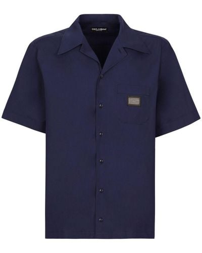 Dolce & Gabbana Dg Essentials ショートスリーブシャツ - ブルー