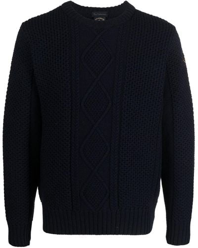 Paul & Shark Cable-knit Long-sleeve Sweater - Blue
