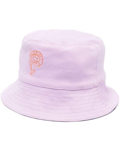 Emilio Pucci Logo-embroidered Reversible Bucket Hat - Pink