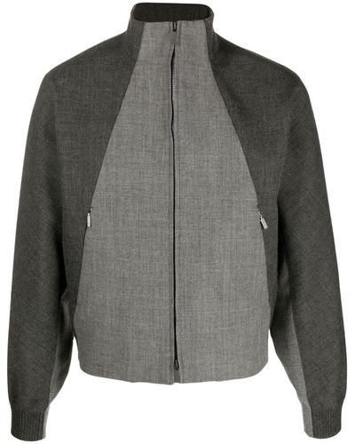 Thom Browne Virgin Wool Panelled Jacket - Grey