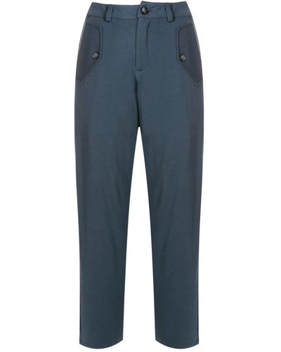 UMA | Raquel Davidowicz Pantalon droit à taille haute - Bleu