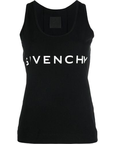 Givenchy Top mit Logo-Print - Schwarz