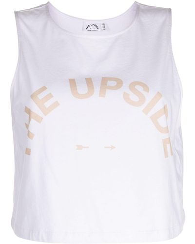 The Upside Bailey Cropped Tank Top - White