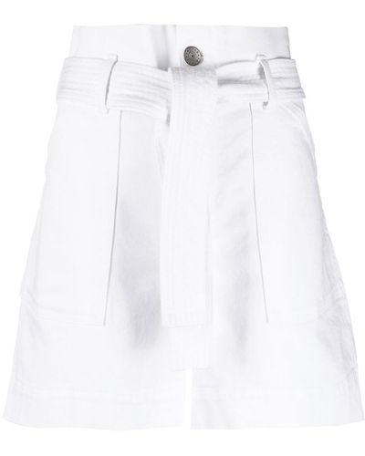 P.A.R.O.S.H. Paperbag-waist Shorts - White