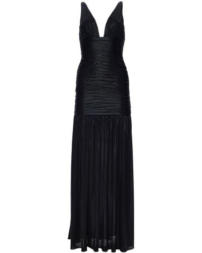 retroféte Elsa Draped-design Dress - Black