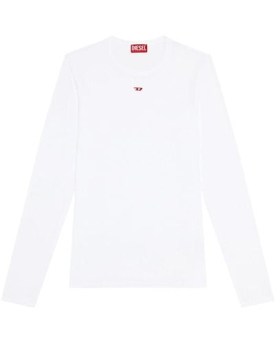 DIESEL Camiseta D-Ribber con manga larga - Blanco