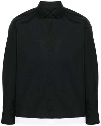 Neil Barrett Layered-effect Poplin Shirt - Black