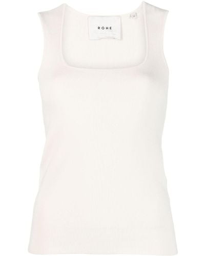Rohe Scoop-neck Knitted Tank Top - White