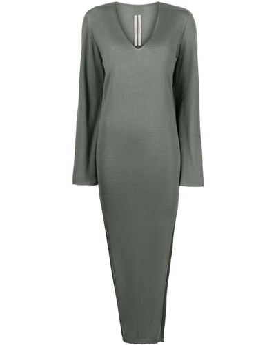 Rick Owens Knitted Cashmere Dress - Green