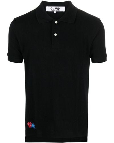 COMME DES GARÇONS PLAY Mens Polo T-shirt Knit Clothing - Black