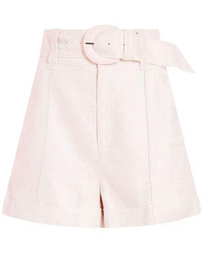 Cinq À Sept Aldi Belted Shorts - Pink