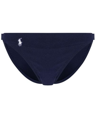 Polo Ralph Lauren Terry-cloth Bikini Bottom - Blue