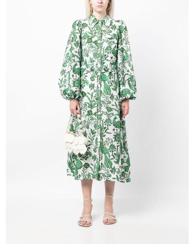 Keepsake Escape Floral-print Midi Dress - Green