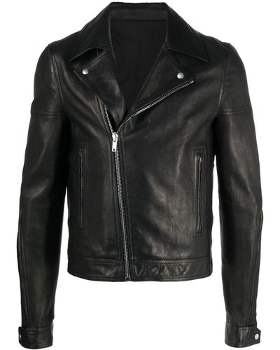 Rick Owens Bikerjacke aus Leder - Schwarz