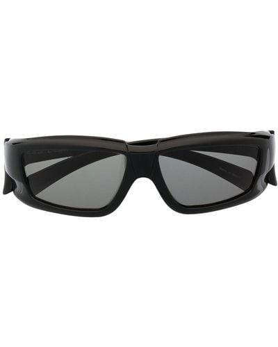 Rick Owens Rectangular Frame Sunglasses - Black