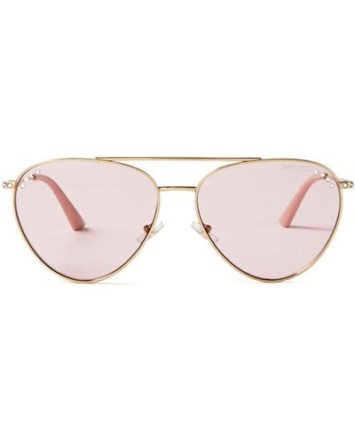 Jimmy Choo Ary Sonnenbrille aus Metall - Pink