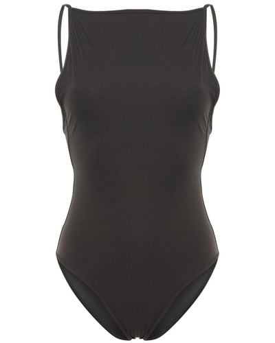 Totême Plain Low-back Swimsuit - Black