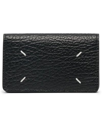 Maison Margiela Four-stitch Leather Card Holder - Black