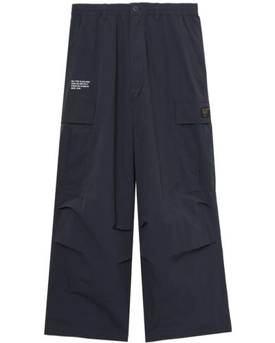 Izzue Wide-leg Cargo Trousers - Blue