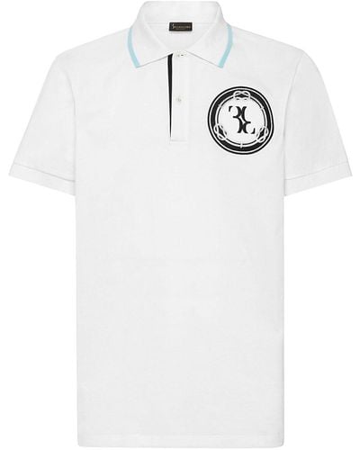 Billionaire Logo-patch Polo Shirt - White