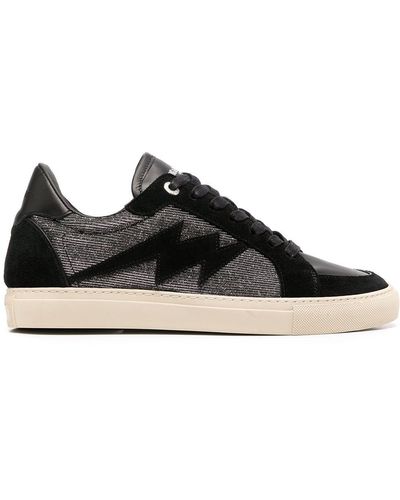 Zadig & Voltaire Zapatillas con motivo de rayo - Metálico